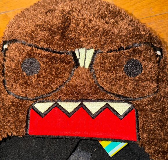 Domo Rear Kun Plush Fleece Trapper Hat Brown Ear Flap Winter Beanie Anime Char main image 4